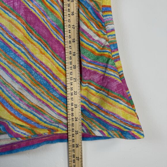 LAUREN RALPH LAUREN Sleeveless Wrap Top Multicolor Striped Surplice V Neck Boho - Picture 6 of 6